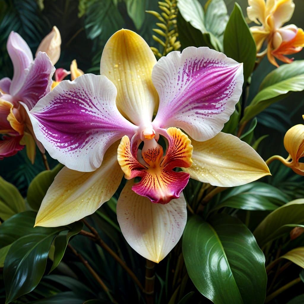 Orchid Flower with Bird Face