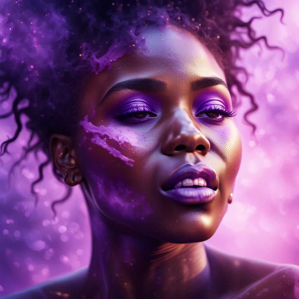 Surreal Portrait in a Dreamy, Purple Haze