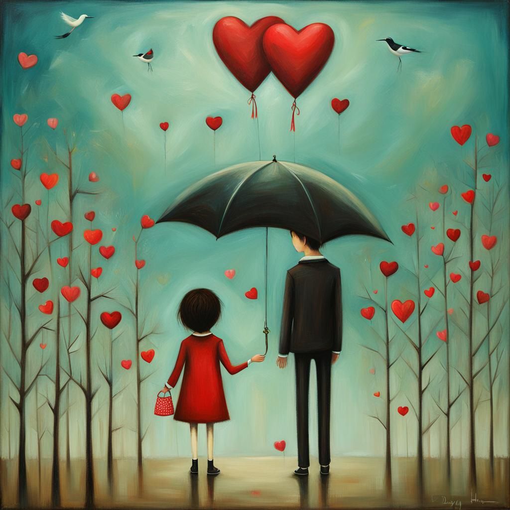 Valentine's Day. AI image prompt in my tutorials!