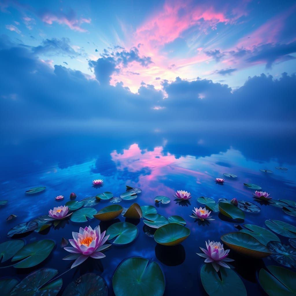 Sapphire Lake in Ethereal Twilight