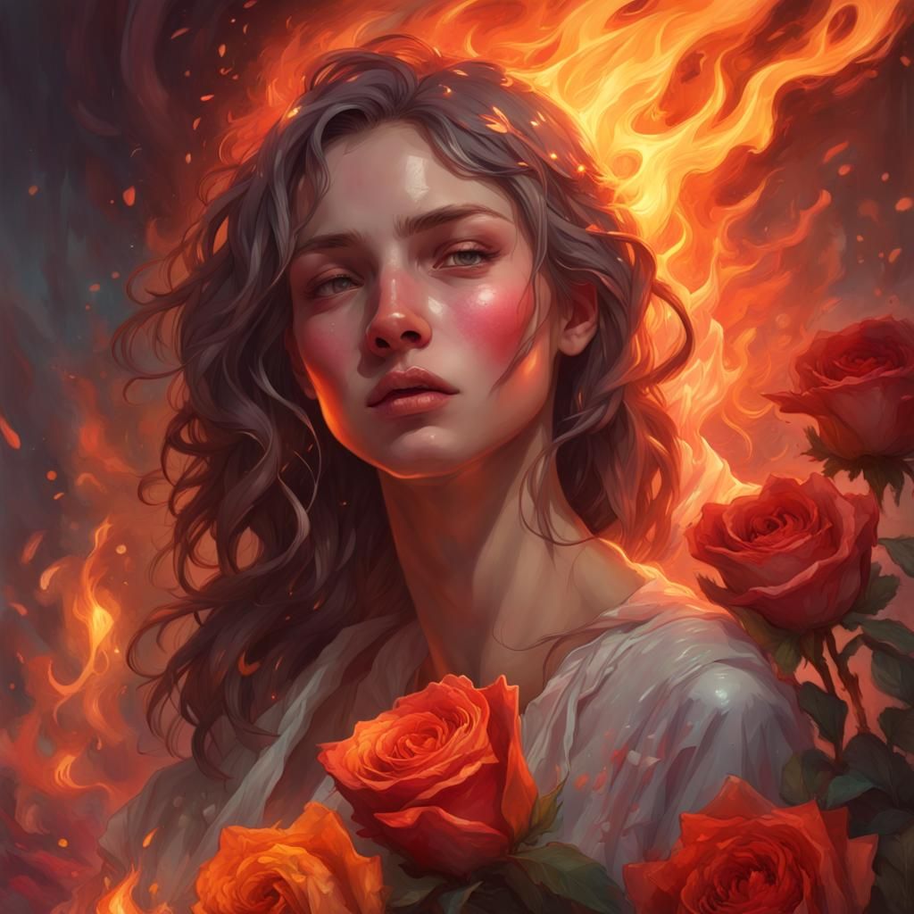 Fiery Tears: A Hyperdetailed Portrait in Unreal Engine