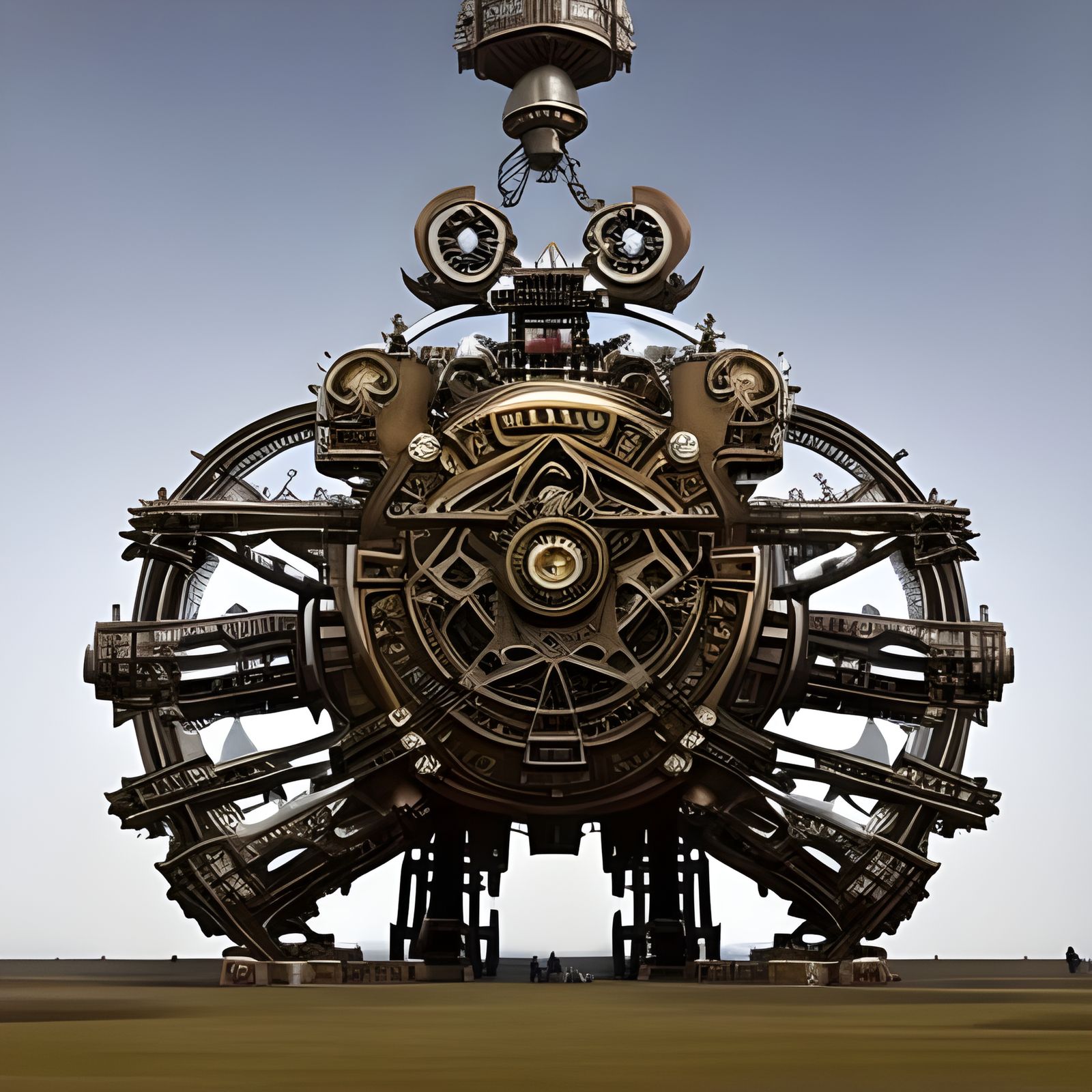 Geometric Steampunk Sculpture