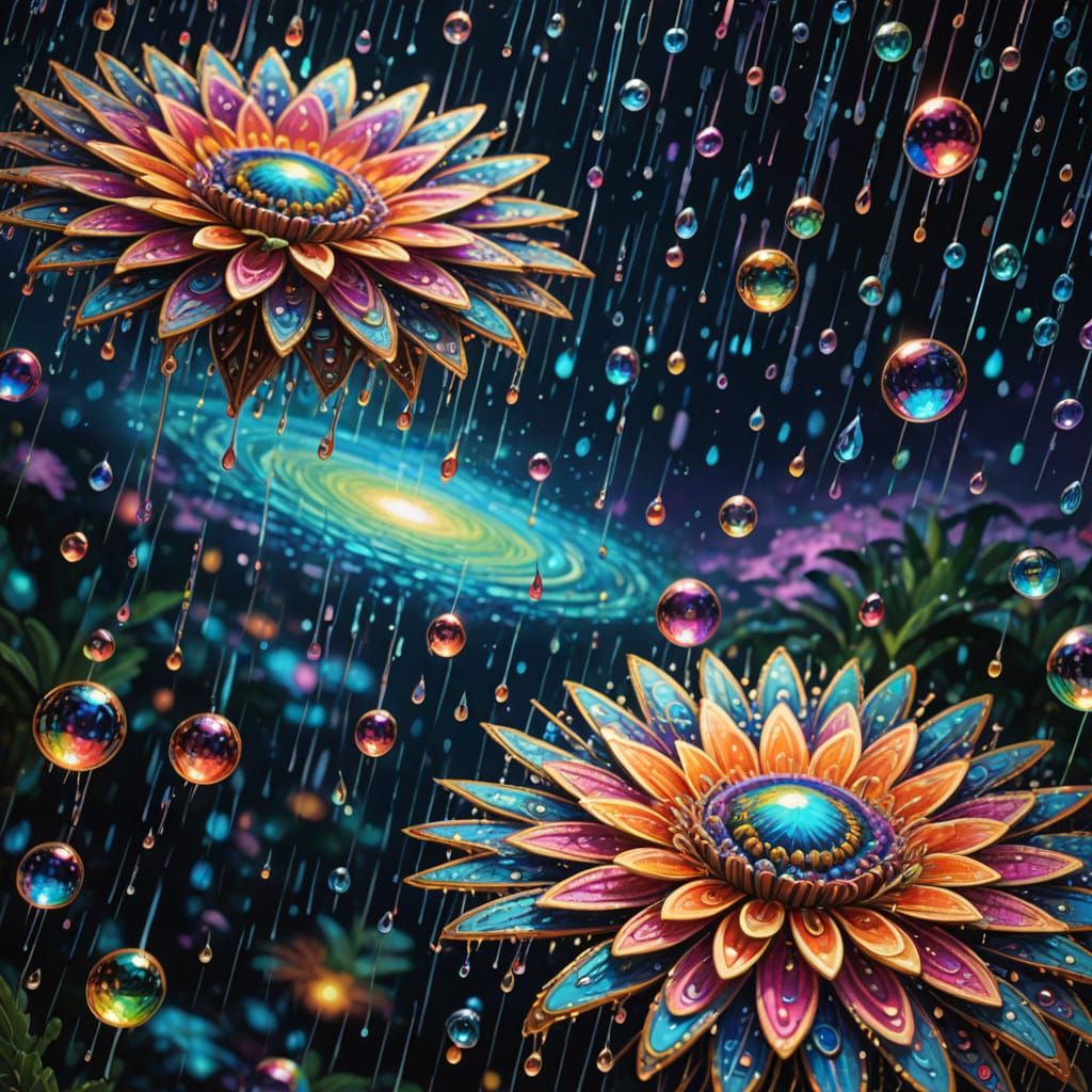 Stardust Raindrops in Cosmic Psychedelia