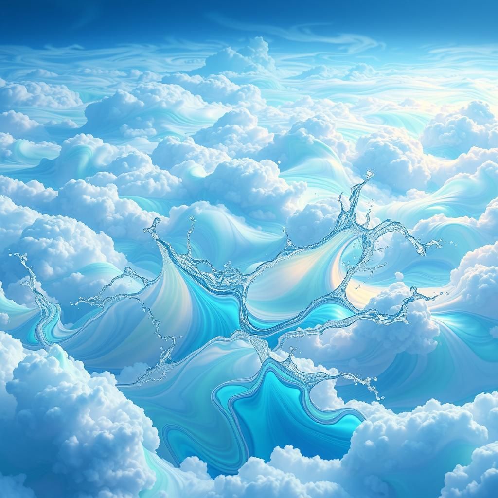 Vibrant Liquid Splashing Across Celestial Canvas