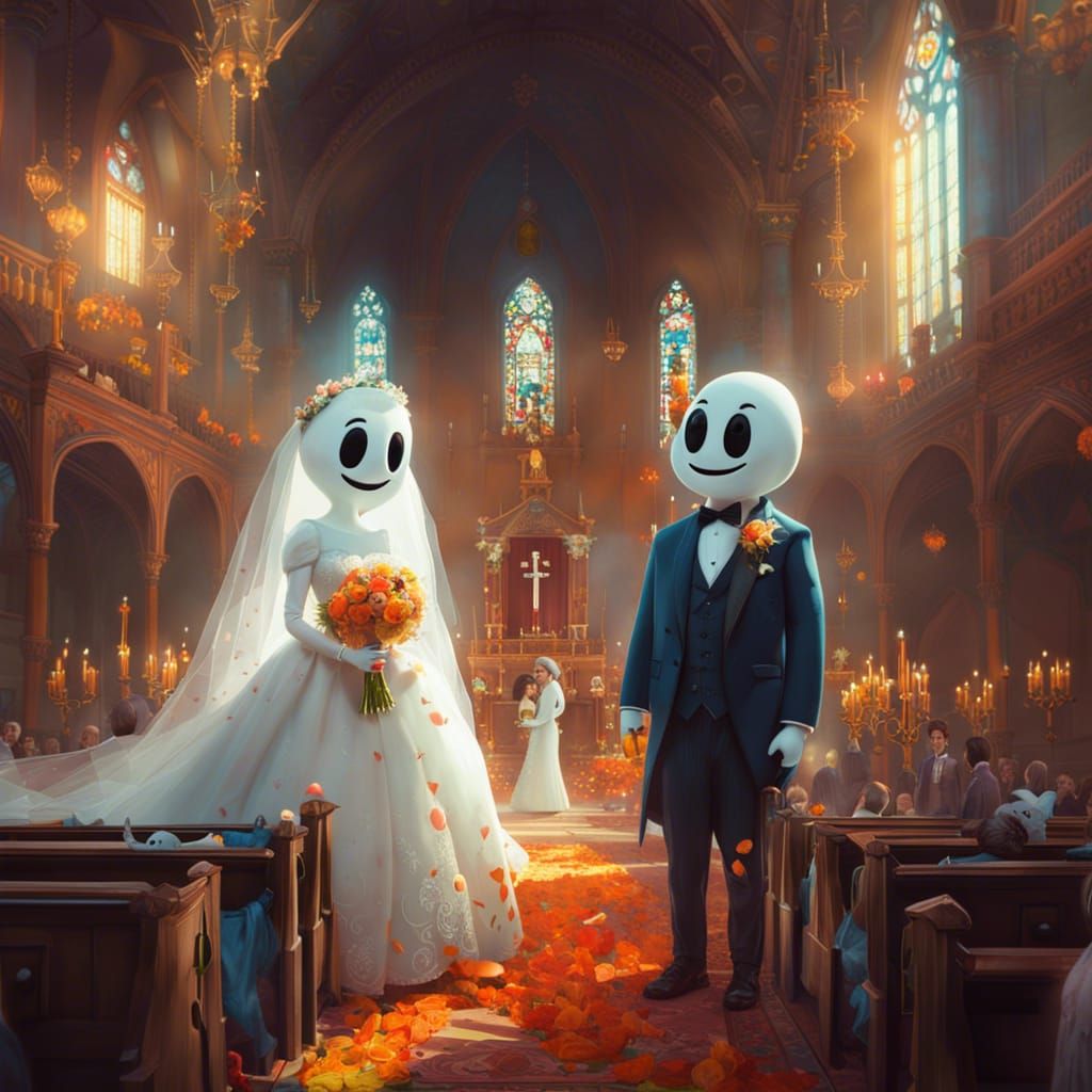 Cute ghost wedding
