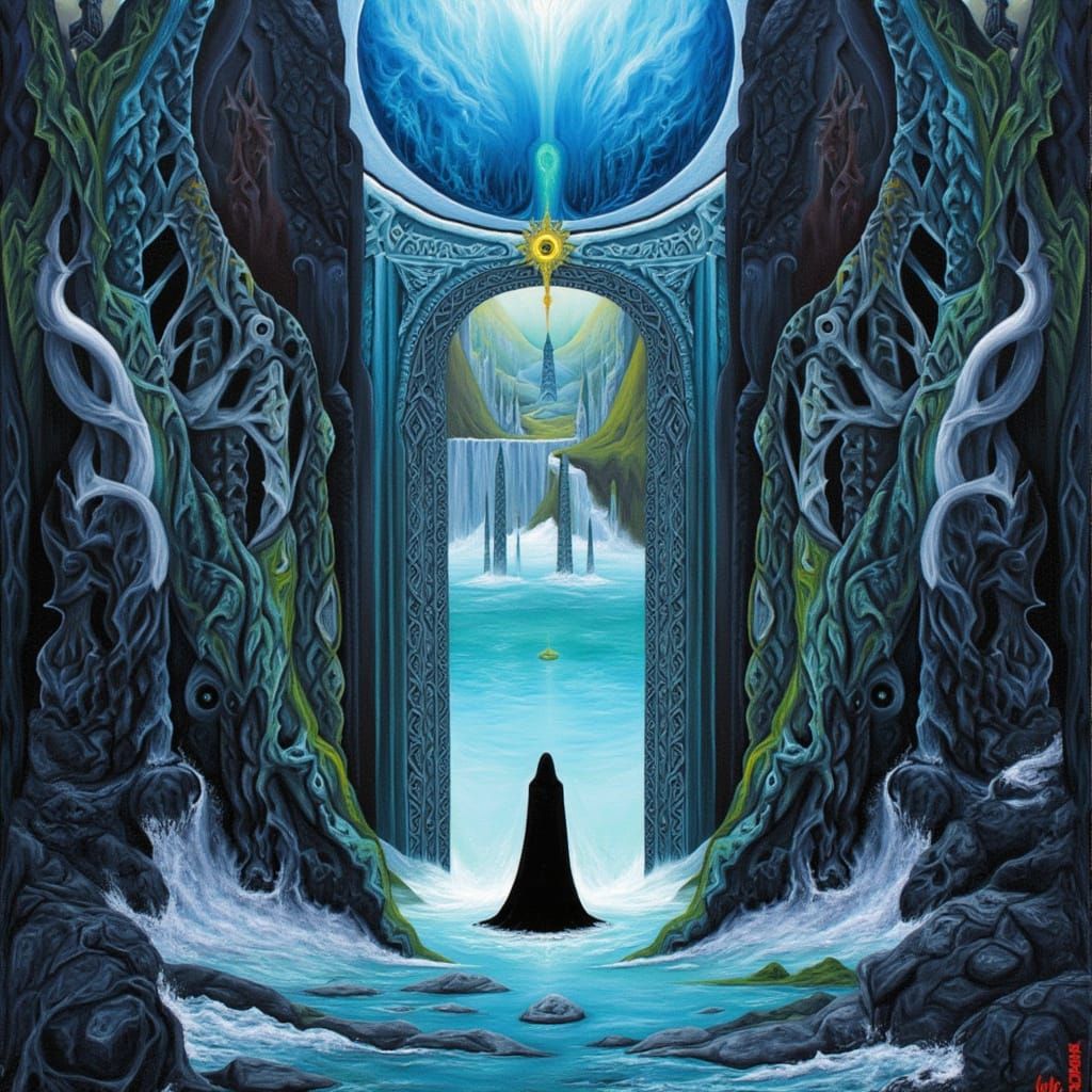 Ethereal Gate to a Surreal Dark Fantasy Realm