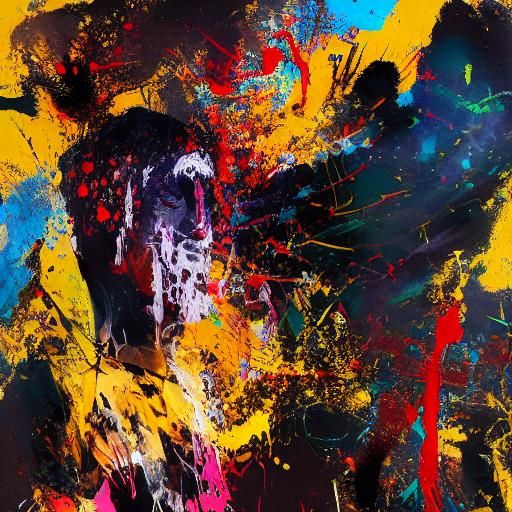 Ink Splatter Art: Man Meets Ink Rabbit