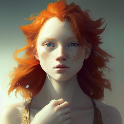 Majestic Ginger Cat Portrait in Hyperdetailed Style