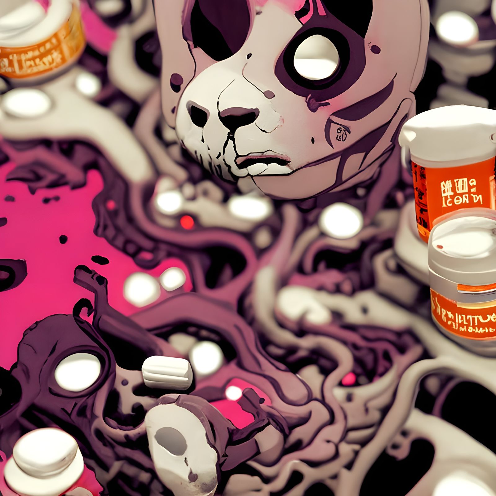 Psychedelic Abstract Art in Hyperdetailed Style