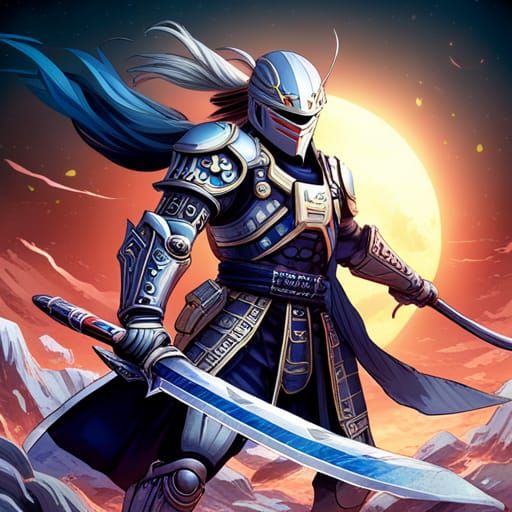 Raiden Shogun Digital Art Portrait