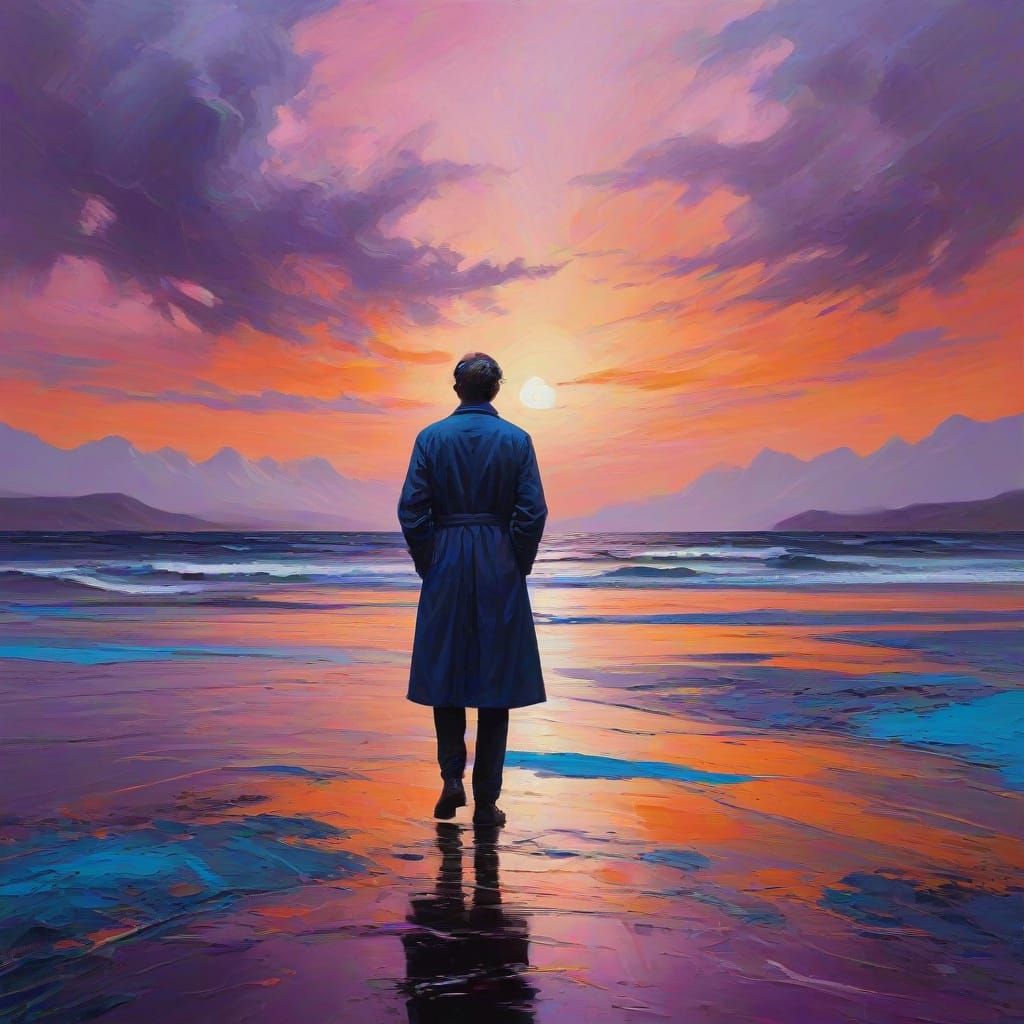 Desolate Twilight Scene at the End of Time