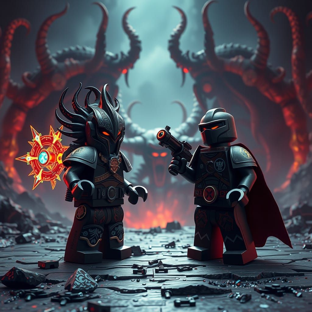 Lego Minifigs Defend Against Cthulhu-Like Horror in WARHAMME...