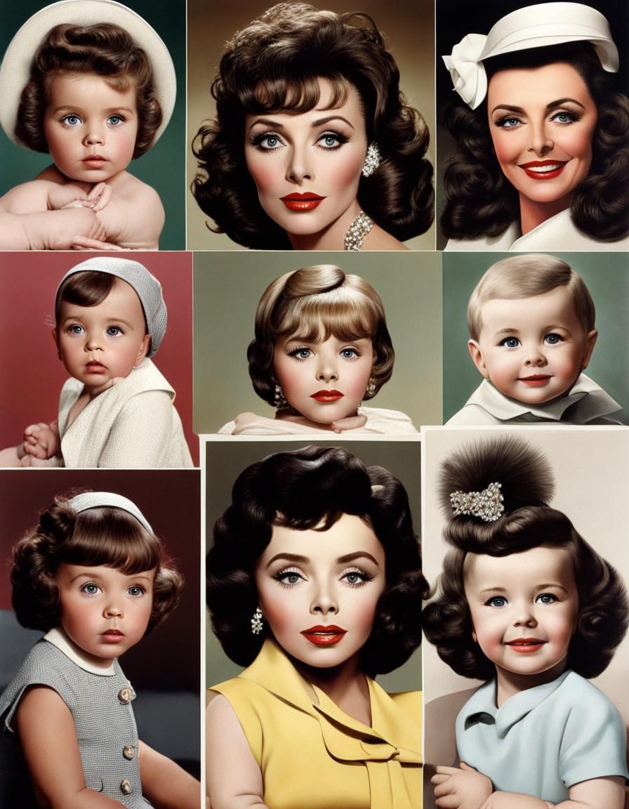 Woman's Life Stages in Photorealistic Detail