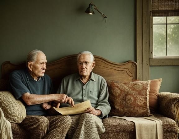 Grandfather and Grandson: Painterly Photorealism