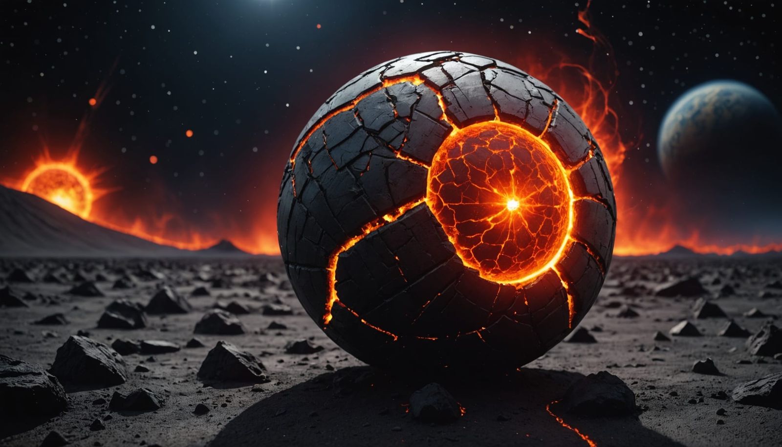 Volcanic Planet in Dark Universe