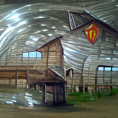 Post-Apocalyptic Barn in Ruins