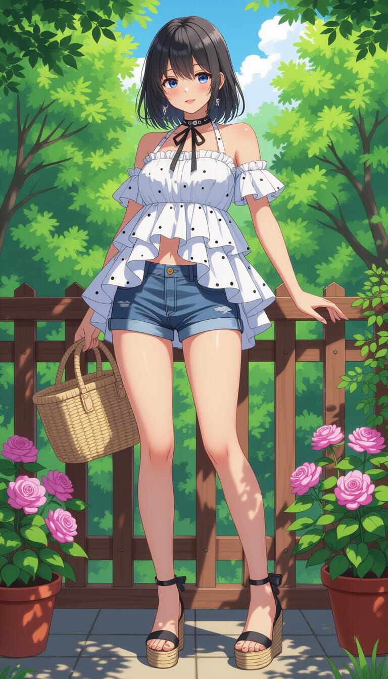 Cute Kawaii Summer Outfit in Anime Style