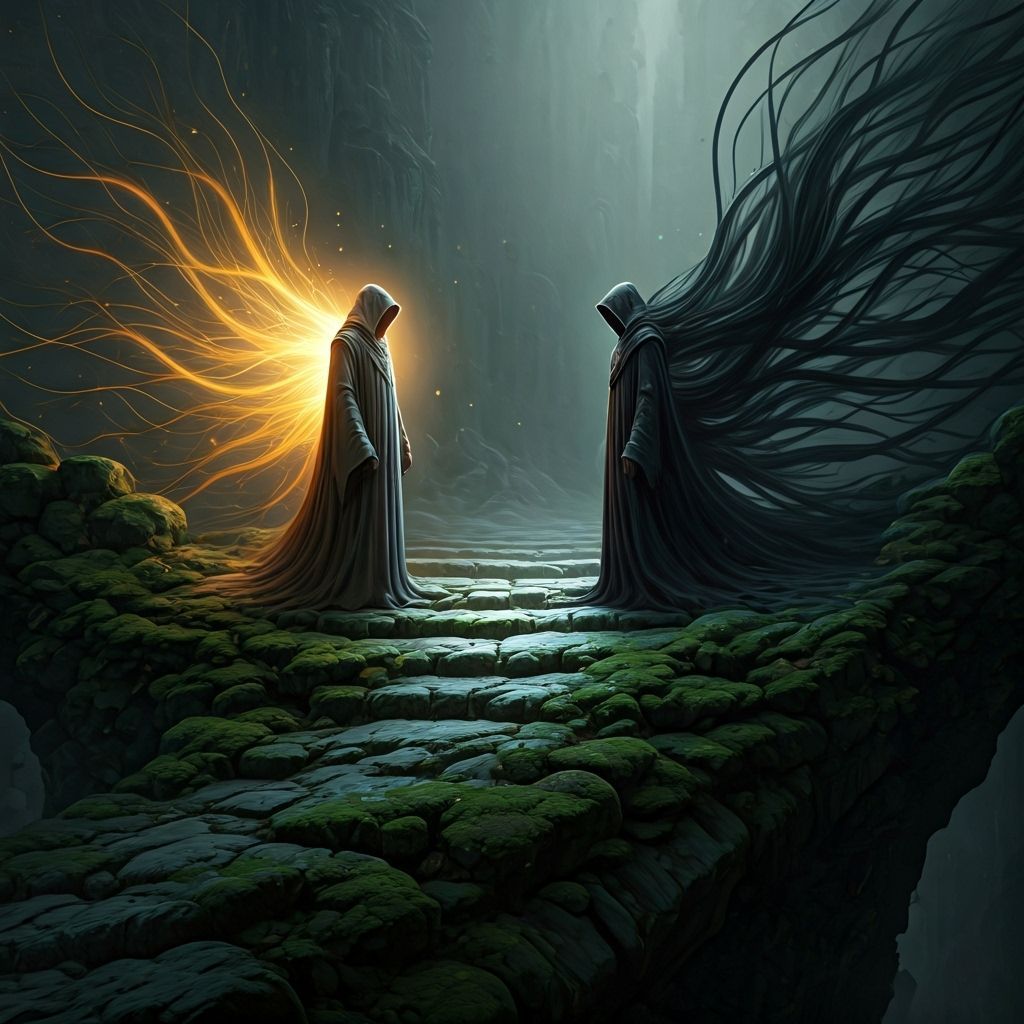 Light vs Shadow on Ancient Bridge