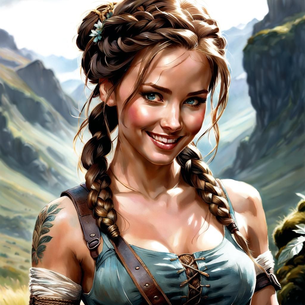 Mischievous Lara Croft