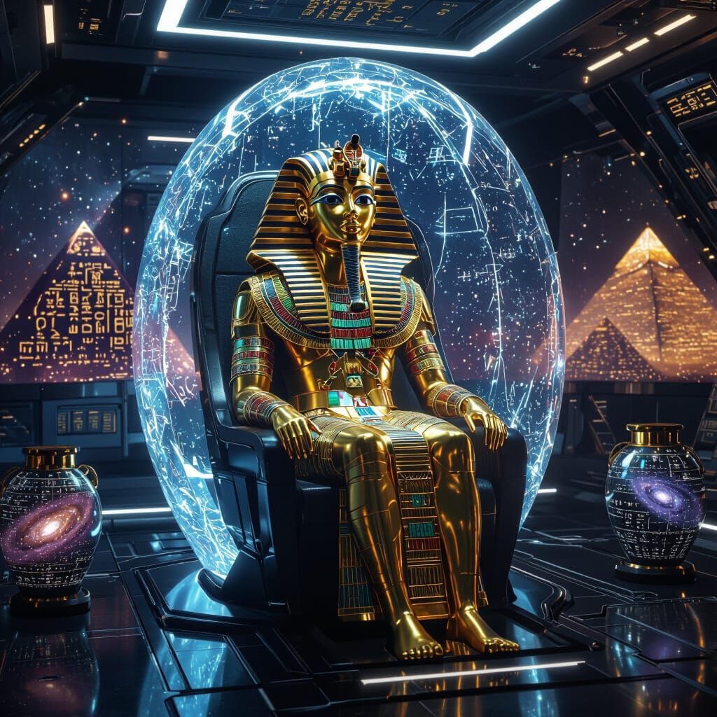Pharaoh's Space Tomb: Futuristic Egyptian Discovery