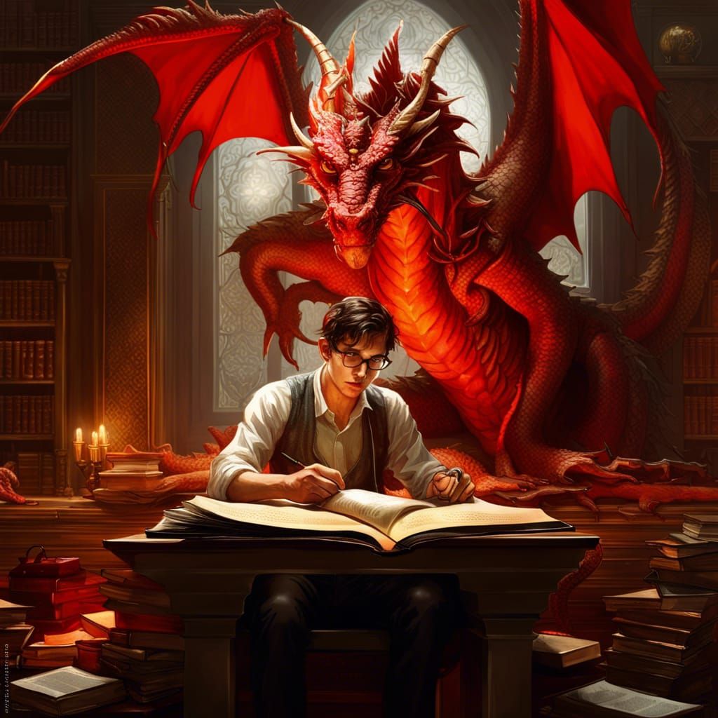 Dragon Book: Detailed Digital Art
