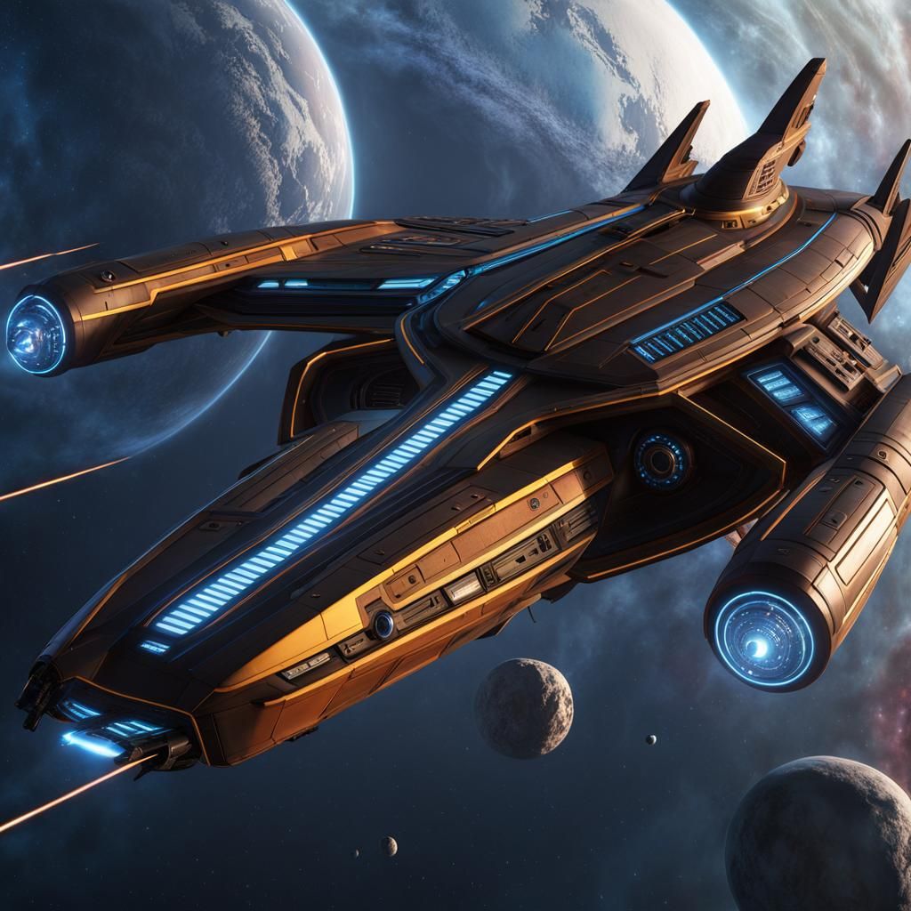 Star Trek Spaceship Concept Art in 8K