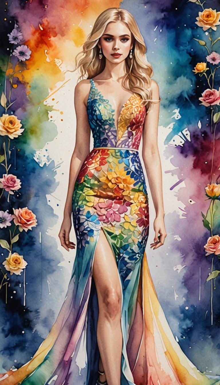 Rainbow Lace Dress: A Watercolor Night Party