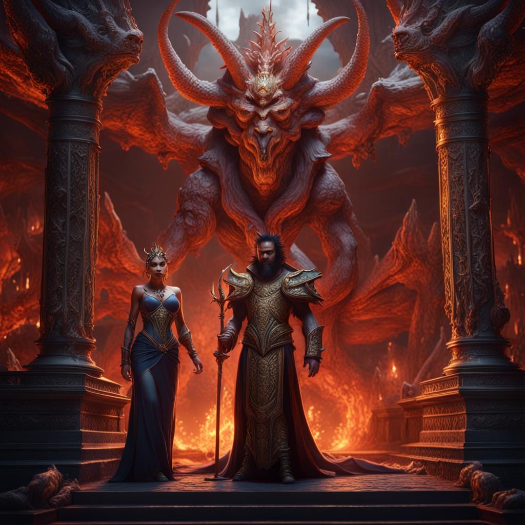 Aisha Qandisha and Asmodeus: Fantasy Concept Art