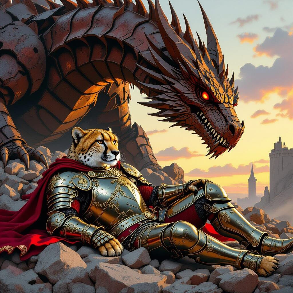 Armored Cheetah and Metal Dragon