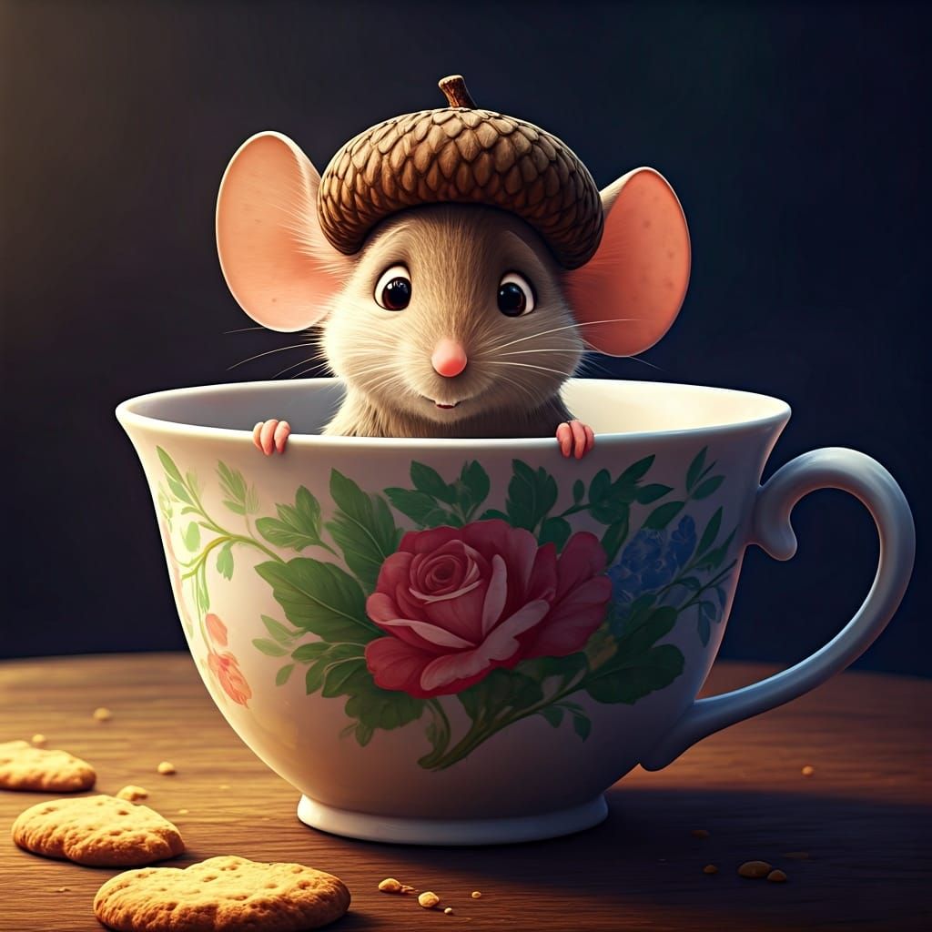 Mouse in Teacup: A Pixar-Style CGI Render