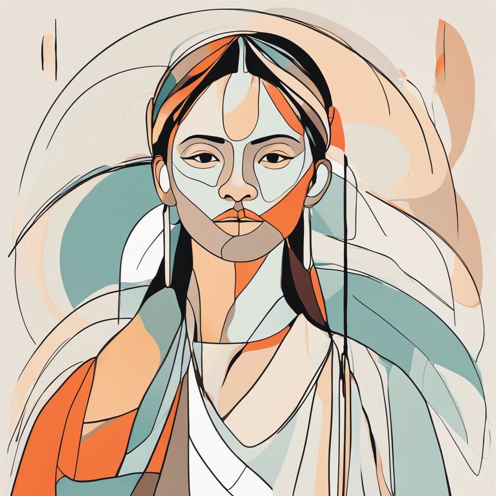 Surreal Minimalist Princess in Japandi Style