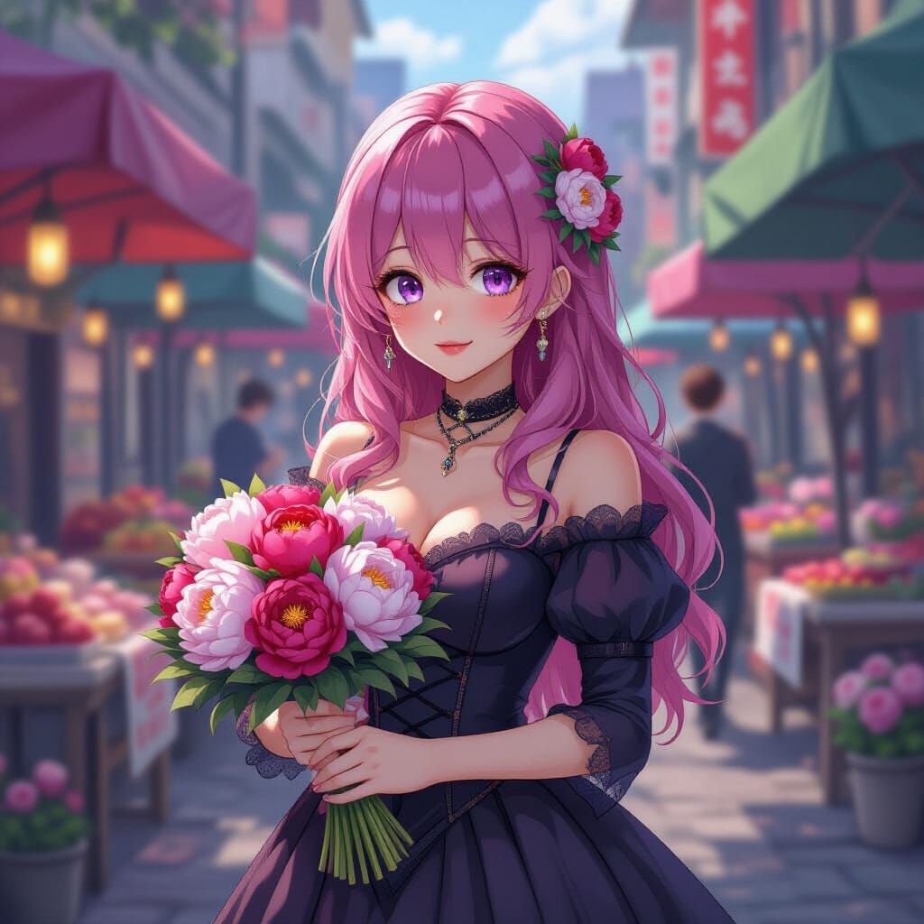 Gothic Beauty at Peony Festival