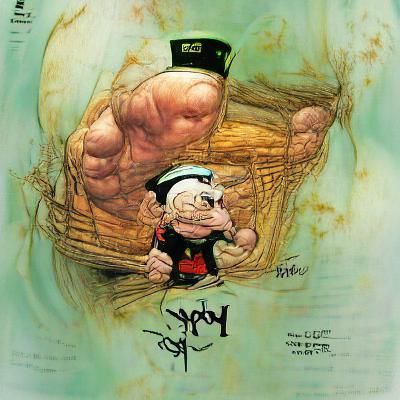 Popeye the Sailor Man Digital Artwork