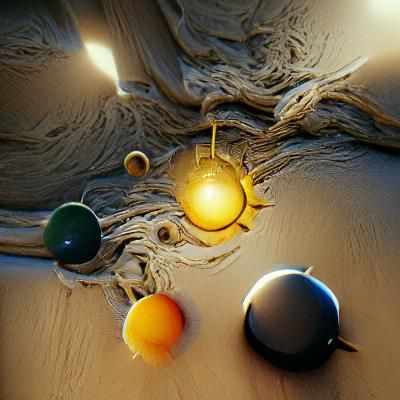 3D Rendered Solar System with Shading