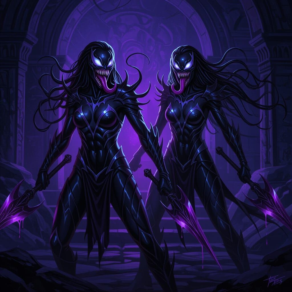 Klyntar Drow Warriors in Cosmic Ruins