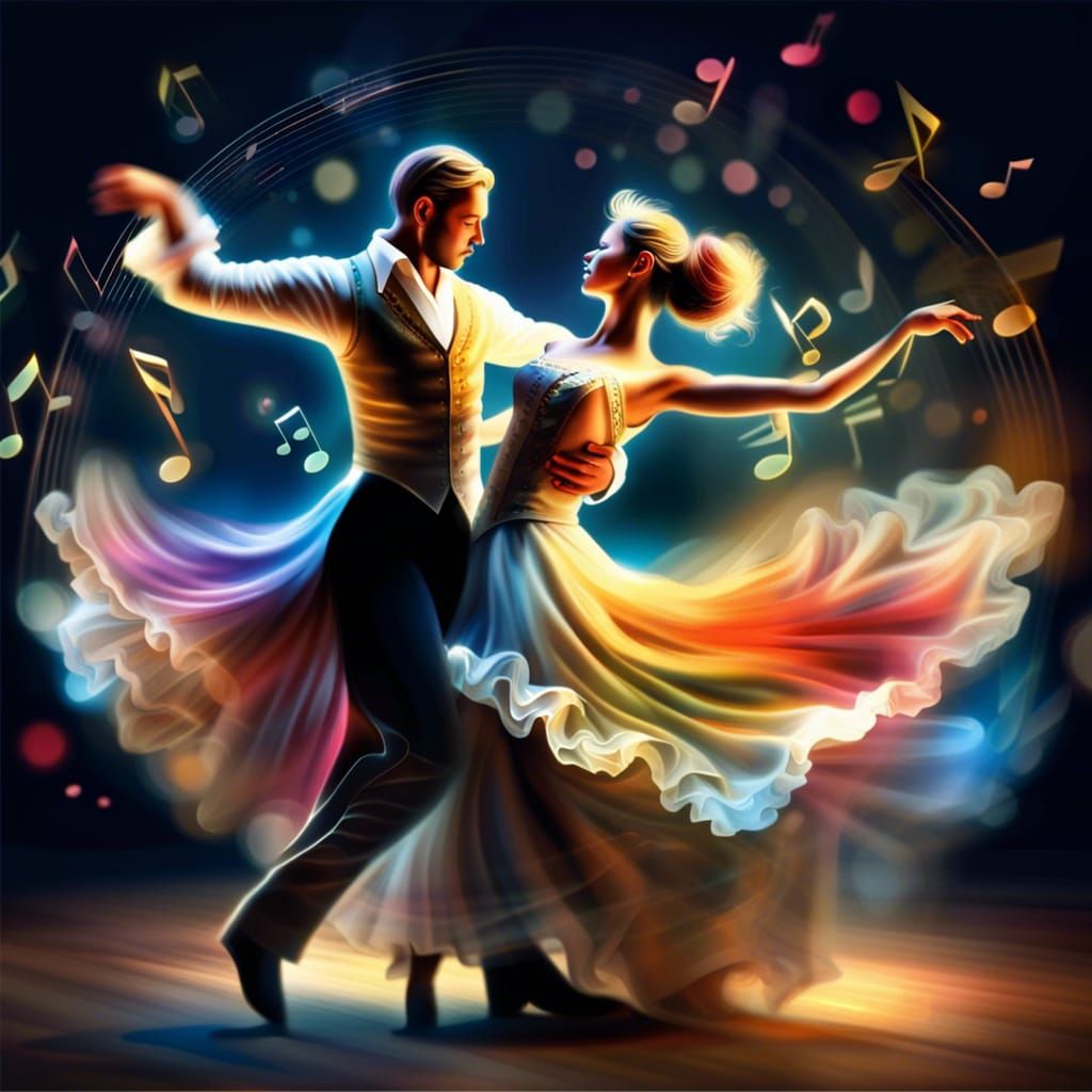 Moonlit Waltz: Elegant 3D Dance Scene