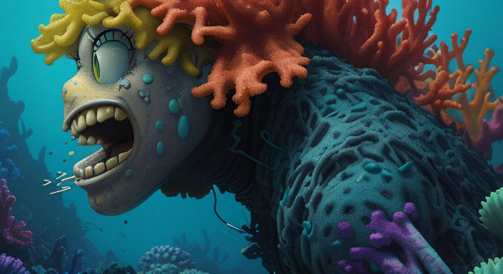 Vibrant Bikini Bottom Scene with Excited Spongebob, in Cinem...