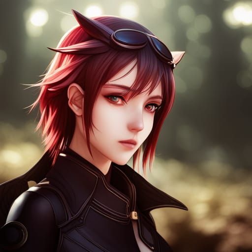Anime Girl Profile Picture in Detailed Matte Painting
