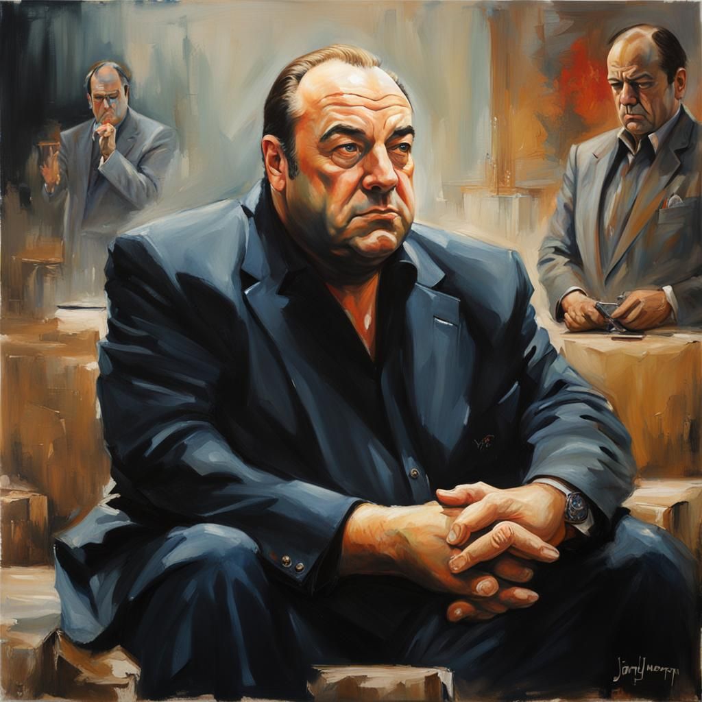 Tony Soprano Realism Oil Painting