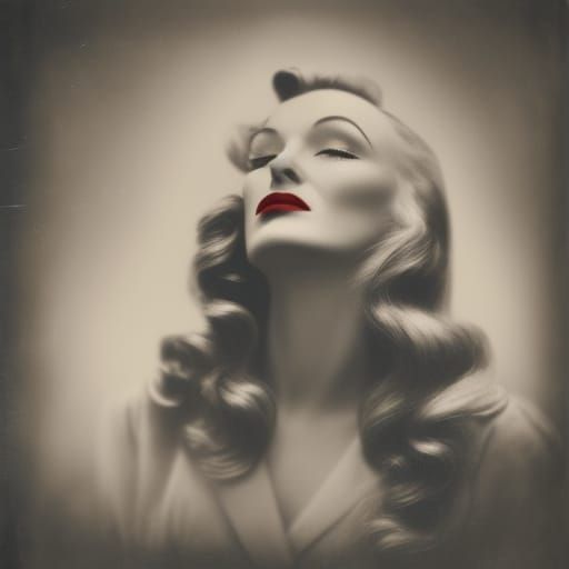 Vintage Noir Portrait of a Femme Fatale in Tin-type