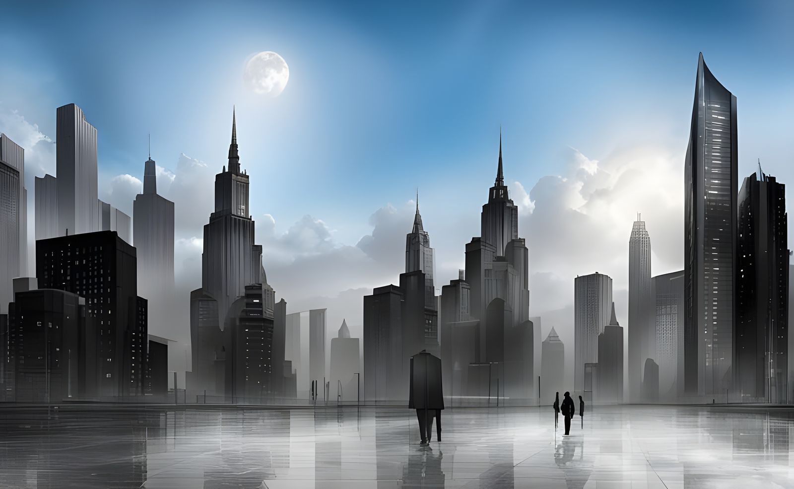 Origami Gotham Papercraft in Daylight, 8K