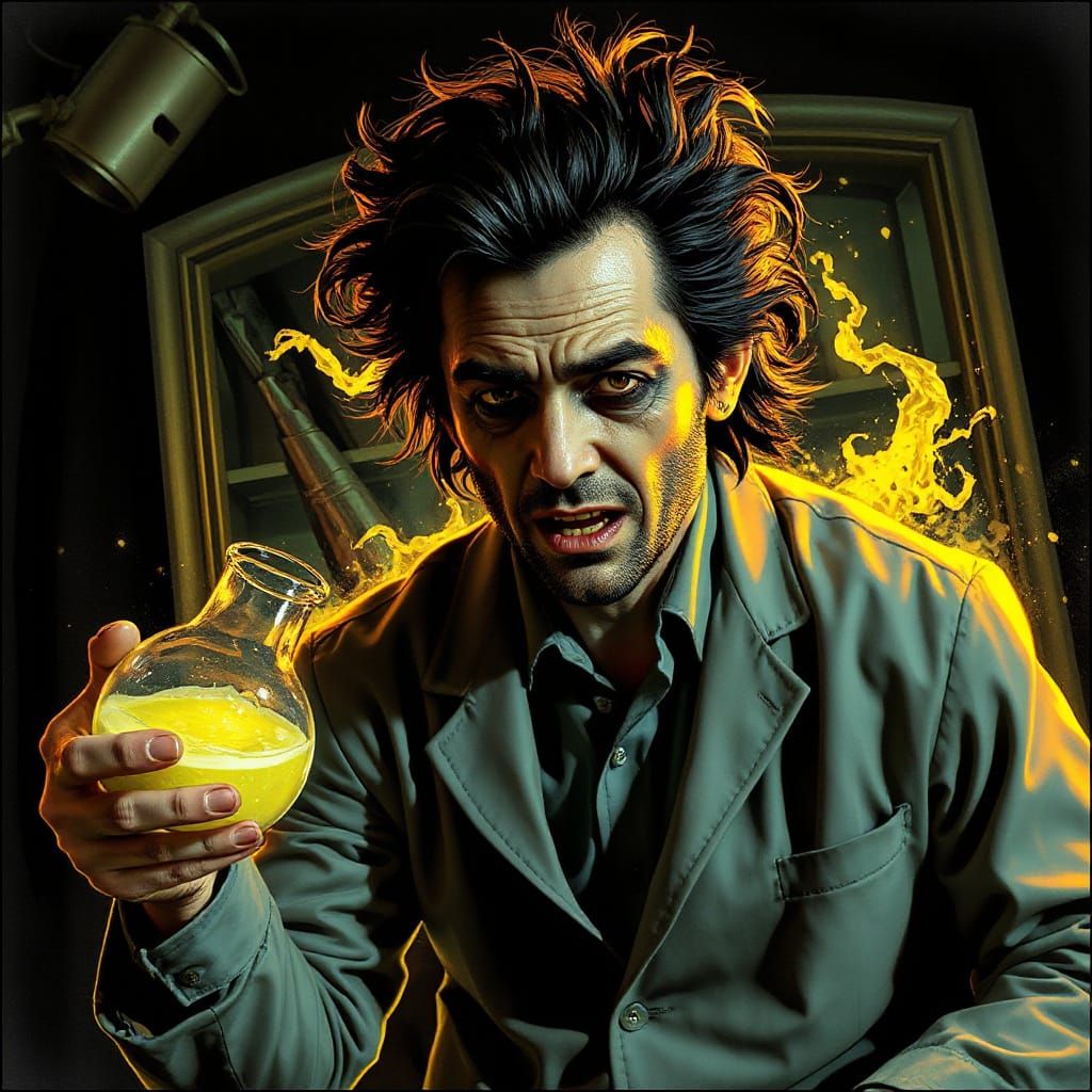 Morbius Transforms into Vampire, Drinking Glowing Potion