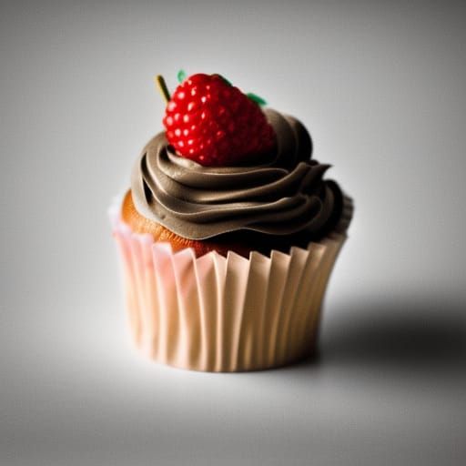 Delicious Cupcake in Professional Photography Style