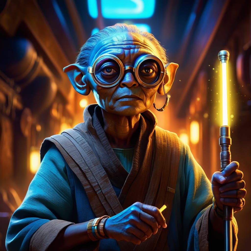 Maz Kanata, portrayed by Lupita Nyong'o in "Star Wars: The F...