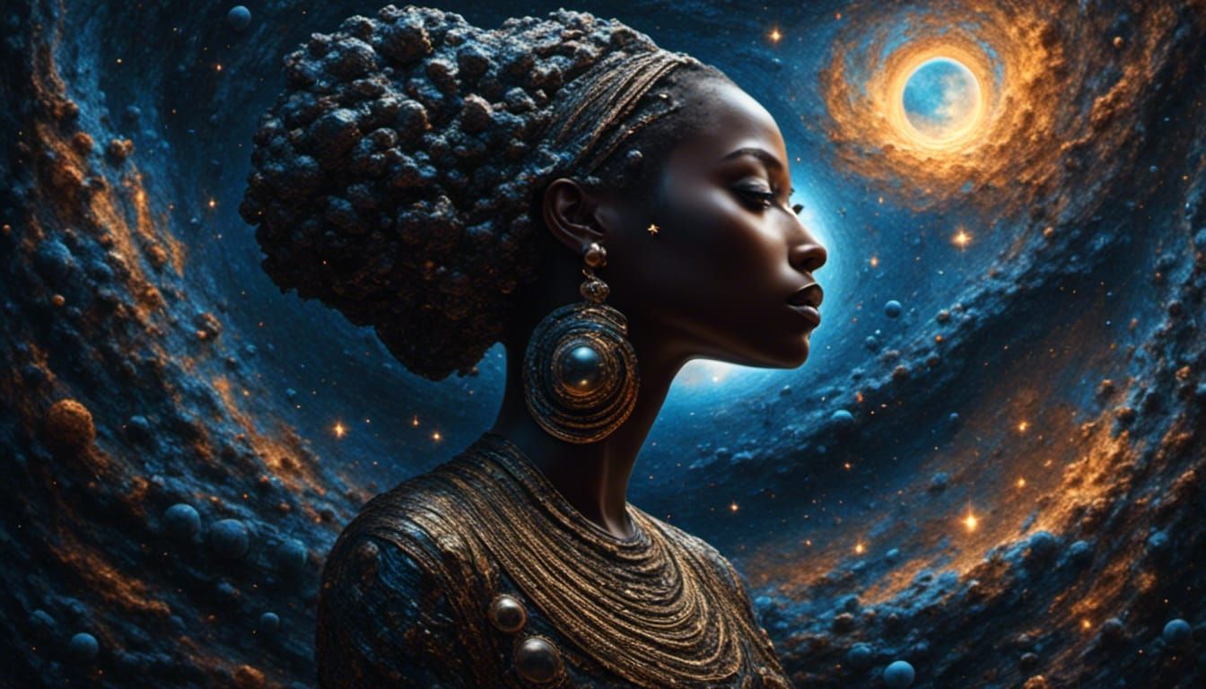 Surreal Chiaroscuro Dream in Infinite Void