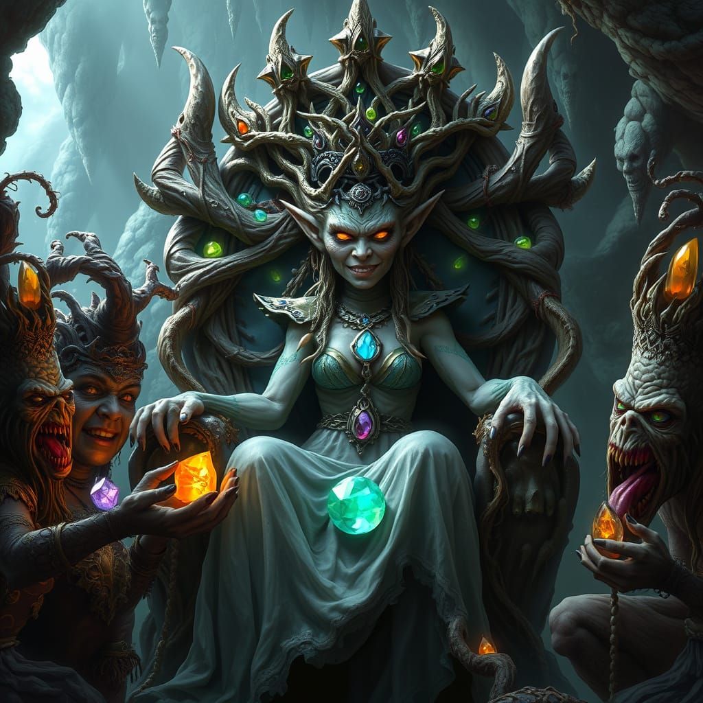 Regal Troll Queen in Underground Kingdom