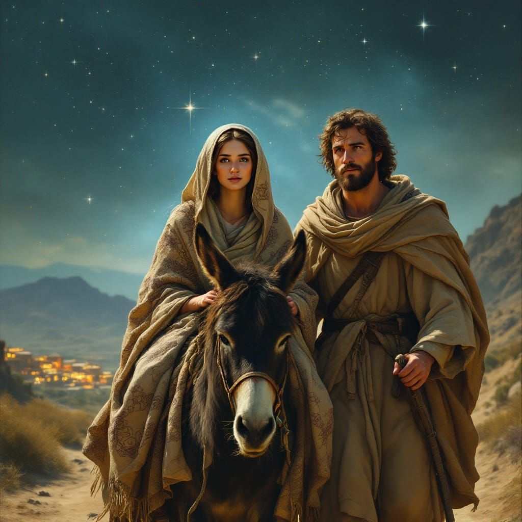 Mary and Joseph Journey to Bethlehem