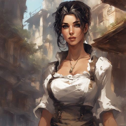 Stunning Portrait of a Beautiful Latina in Ink