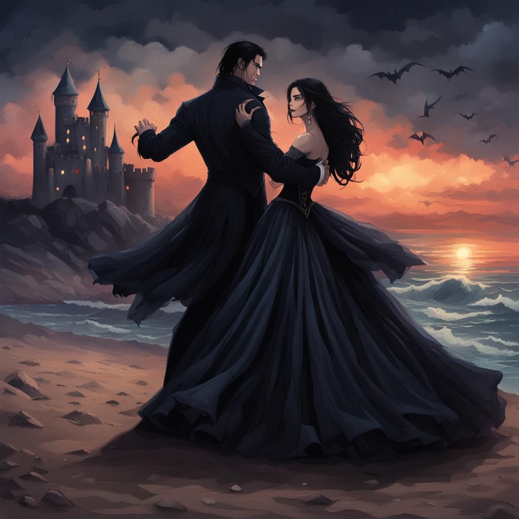 Vampire Romance on a Desolate Shore