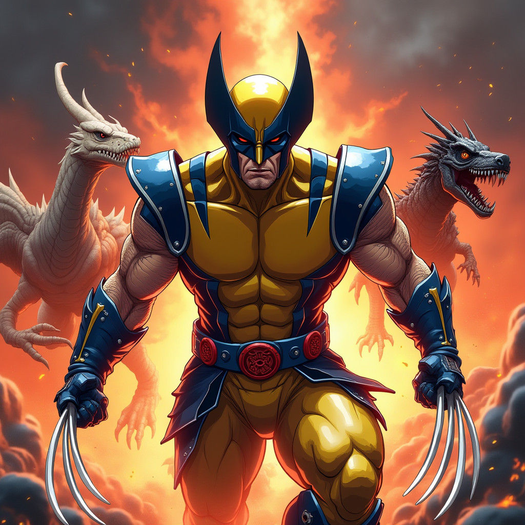 Warrior Wolverine in Ancient Armor, Manghwa Style